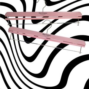 Juicy Couture Pink Wooden Hangers Set of 2